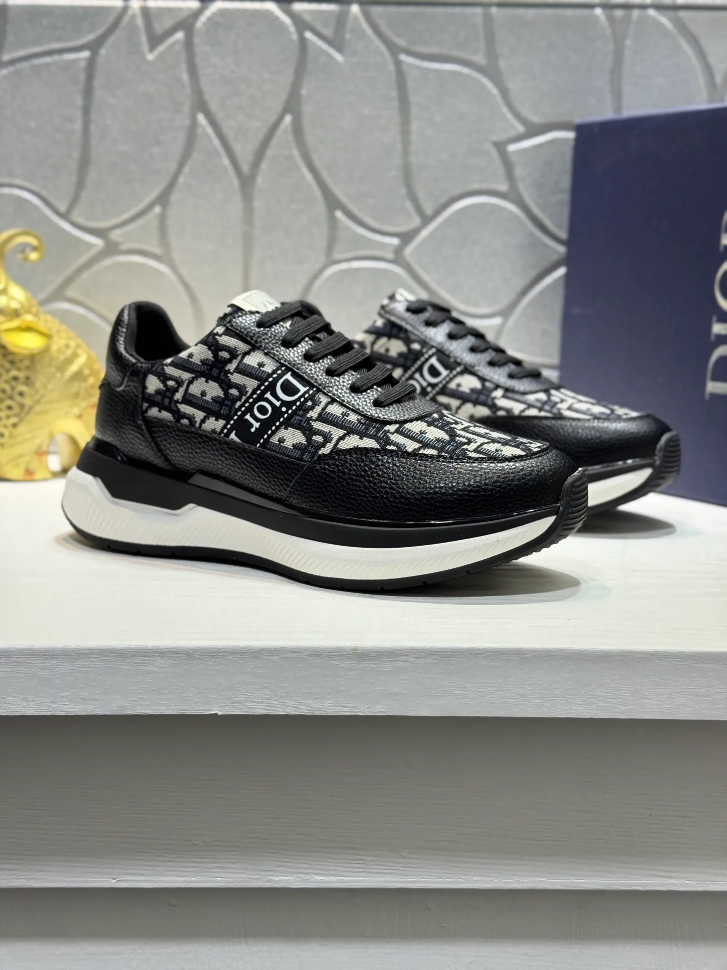 Men's shoes 💰440 [New model] 🦑🦑Dio* (Dior) sneakers, the latest model from the official website 🎁casual and fashionable high-top men's shoes 👟hot style 💥 simple and elegant version, exclusive for trendy men. Unique official website's latest brand elements 👑original decoration, imported cowhide with classic fabrics, fashionable and generous accessories, sheepskin lining, ✅ wear-resistant casual outsole. Size: 38-44 (45 customized
